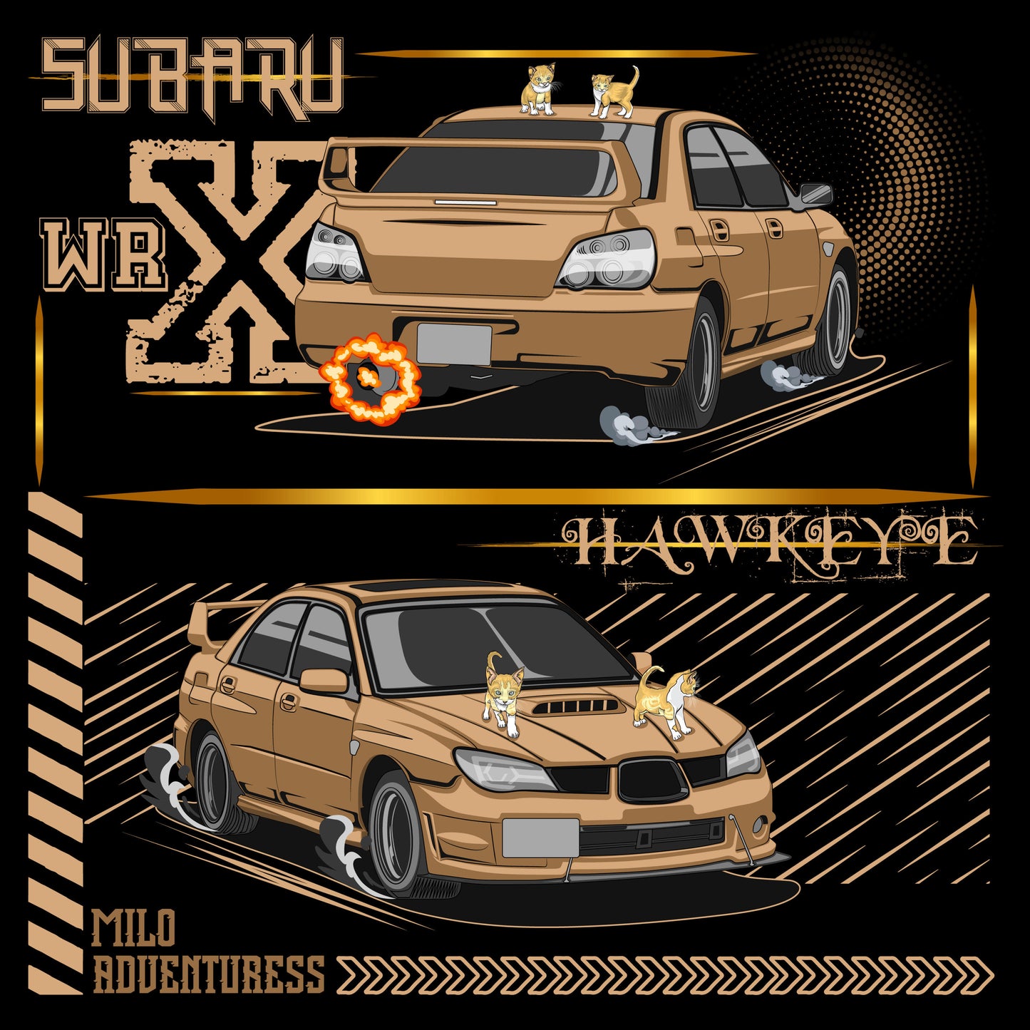 Subaru WRX w/ Layla + Rexi - T Shirt
