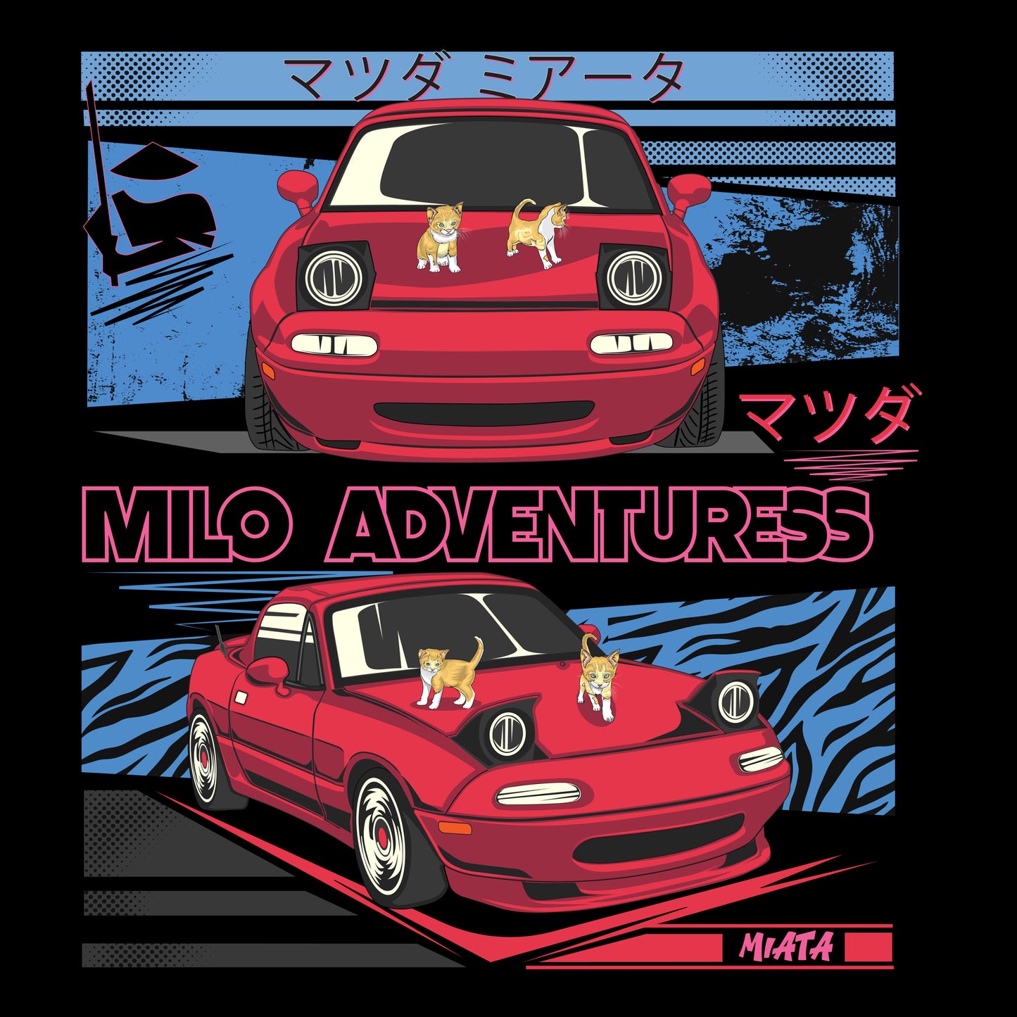 Mazda Miata w/ Layla + Rexi - T Shirt